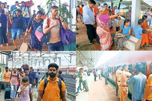 konkan railway schedule disrupted 12 trains cancelled due to goods train derails