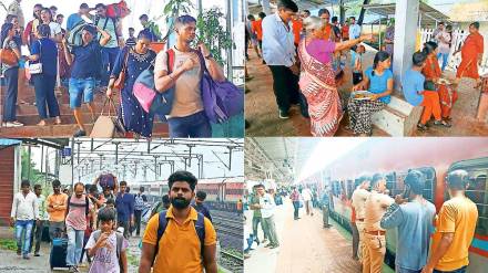 konkan railway schedule disrupted 12 trains cancelled due to goods train derails