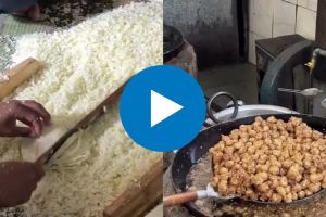 मंच्युरिअन खायला आवडतात का? मग एकदा हा व्हिडीओ बघाच! पुन्हा मंच्युरिअन खाण्यापूर्वी १०० वेळा कराल विचार Viral Video Of Manchurian Making Upsets Internet