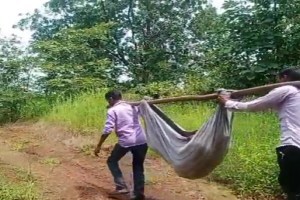 शहापूर : रानातील पायवाटेवर महिलेची प्रसूती woman gave birth in the forest