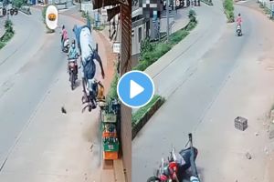 ‘आली लहर केला कहर, “पापा की परी”च्या एका चुकीमुळे दोन वाहनांचा अपघात, व्हिडीओ होतोय व्हायरल accident video