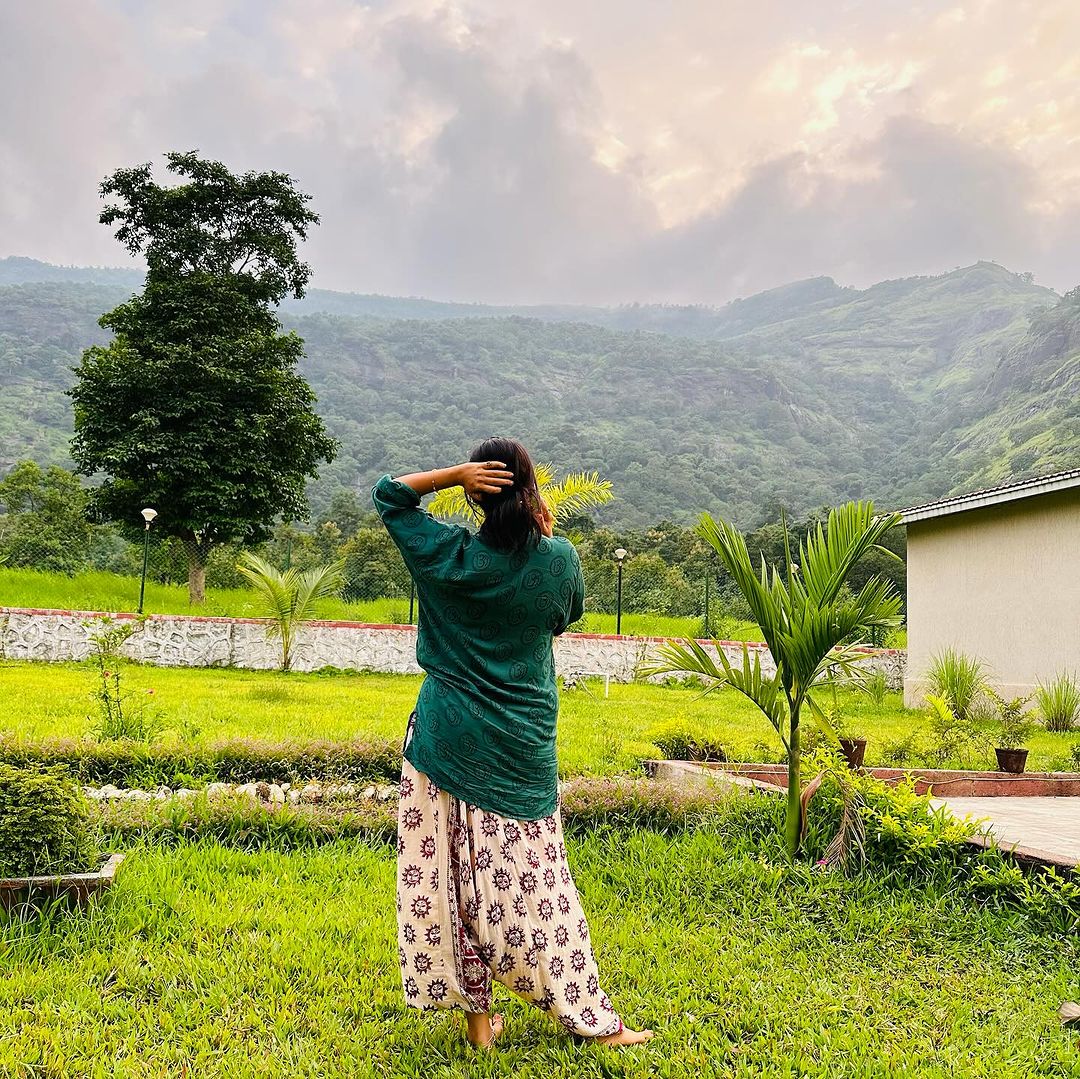 prajakta mali shared new photos of farmhouse