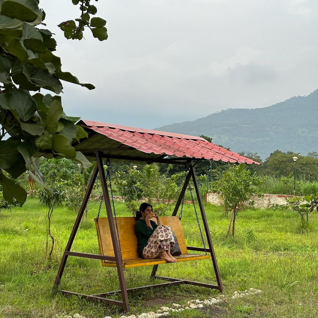 prajakta mali shared new photos of farmhouse