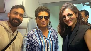 Sachin Tendulkar-Anushka Sharma spotted together to watch India-Pakistan match, reach Ahmedabad to support Team India