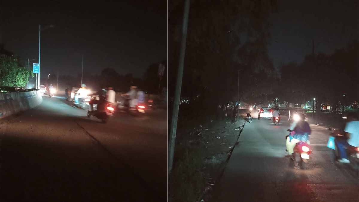 thakurli bridge Dombivali Ganesh Nagar road darkness street lights are off