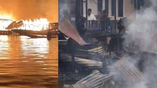 House boat Fire in Dal lake
