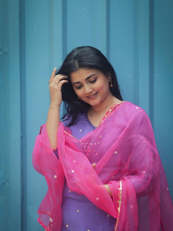 Dnyanada Ramtirthkar Purple Dress