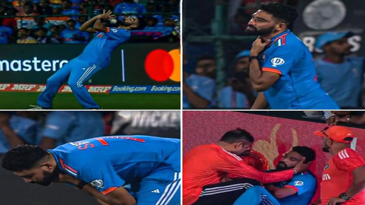 IND vs NED: Team India worries before semi-final Mohammad Siraj goes to take a catch and gets injured Watch the video