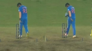 Jasprit Bumrah was frustrated by the lack of wickets and angrily smashed the bells on the stumps with his cap
