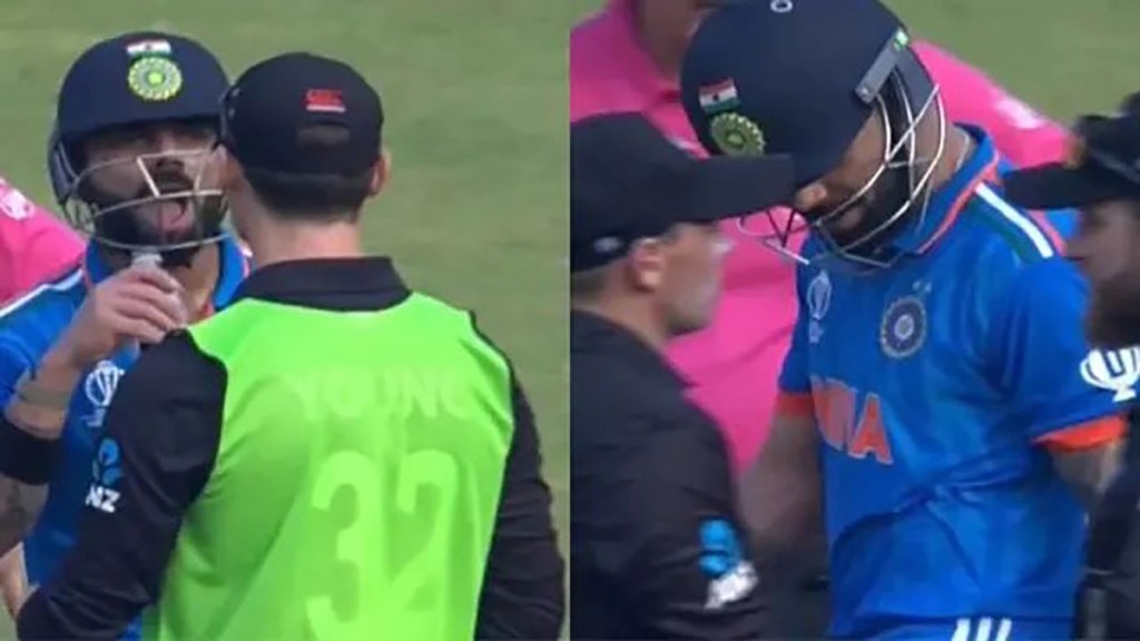 Virat Kohli started drinking after asking for a drink from the New Zealand team watch video highlights of the match