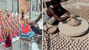 making Lakshmi idols gondia