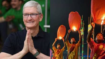 Apple CEO Tim Cook shared a special photo taken by an iPhone user and wished Diwali