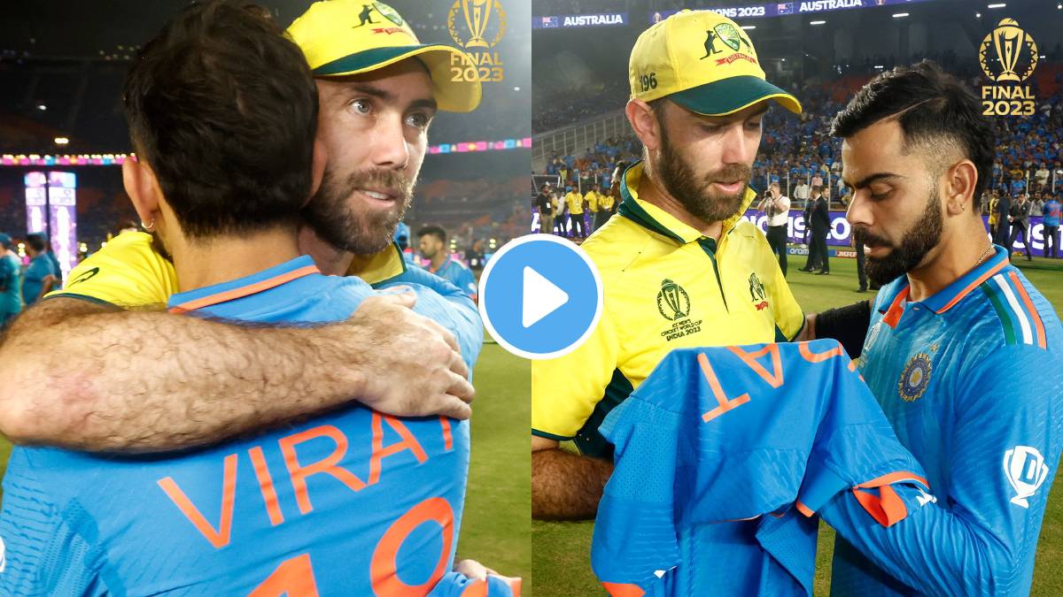 VIDEO: फायनलनंतर विराटने मॅक्सवेलला मिठी मारत जिंकली चाहत्यांची मनं, ऑस्ट्रेलियाच्या खेळाडूला दिले खास गिफ्ट