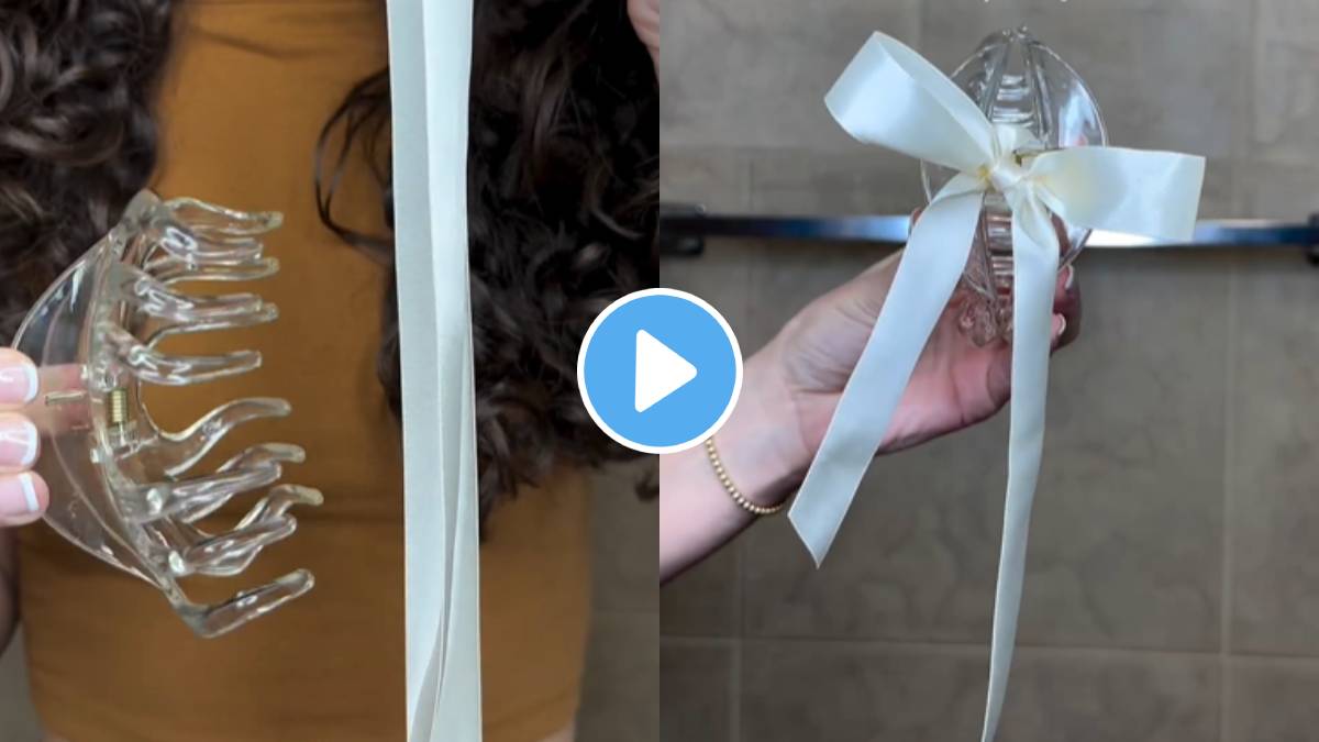 Do you like to have different hairstyles every day Then add a ribbon to the clip and try this hairstyle