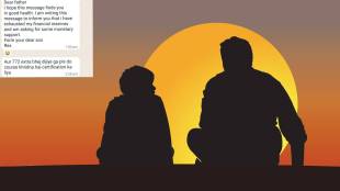 Son messages his father on a social media app and demands money