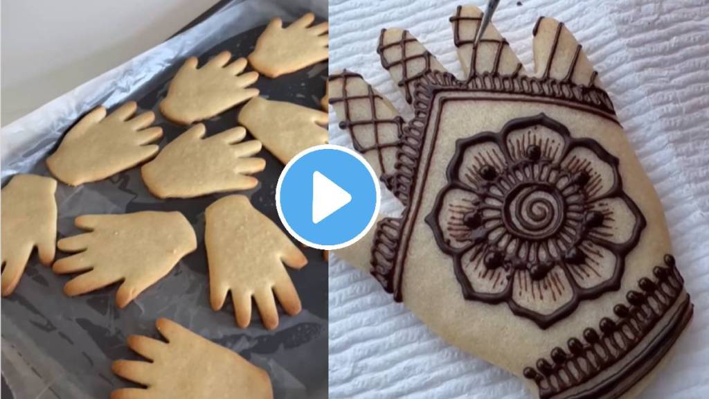 Biscuits with mehndi designs have hit the market People gave preference after watching VIDEO