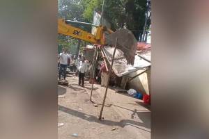 Action against hawkers Dombivli Phadke