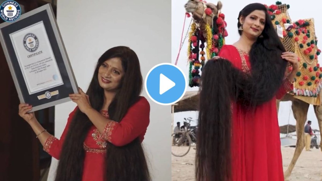 46 yearold Indian woman has the longest hair Recorded in the Guinness Book of World Records