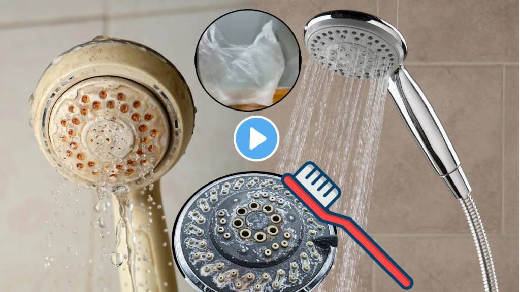 Video How To Clean Shower head Without Removing Pipe Use Toothbrush And Plastic Bag Jugaad To Disinfect Showers Bathroom hack