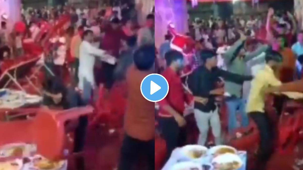 Groom Bride Shocked After Seeing Guests Fight In Wedding
