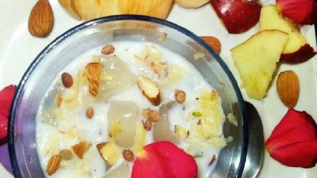 Apple kheer recipe in marathi