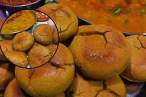 Khandeshi style dal bati recipe in marathi Khandeshi Style Varan Batti khandeshi recipes in marathi