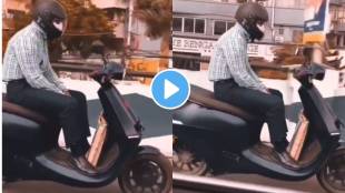 Persons driving a scooter dangerous stunt on highwa video viral