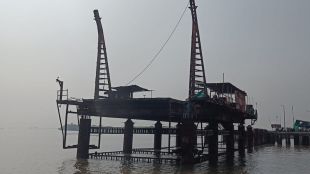 Passengers have to wait for the Karanja-Revas row service due to Revus jetty work stopped
