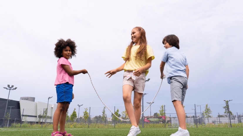 kids Skipping or jumping Rope