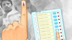 Voting for Gram Panchayat in Uran