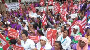 asha workers in health department protest