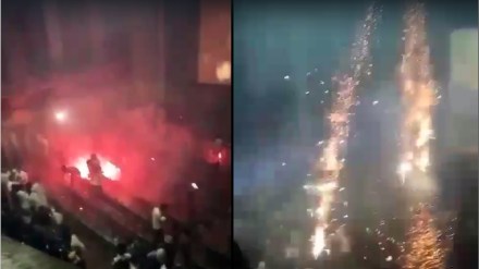 salman khan fans, burst firecrackers in mohan theatre of malegaon, mohan theatre tiger 3 movie
