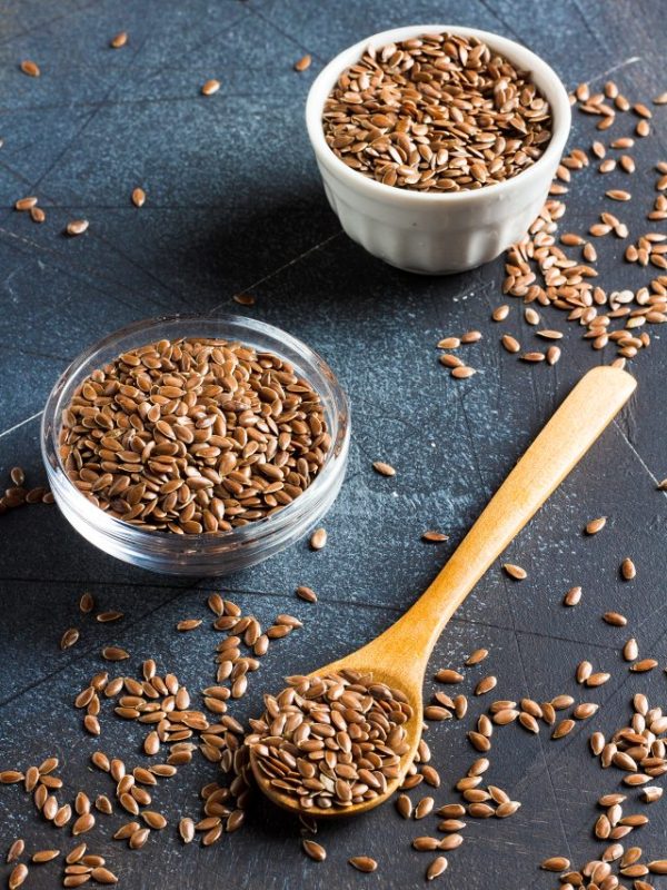Flax seeds linseed superfood healthy organic food concept