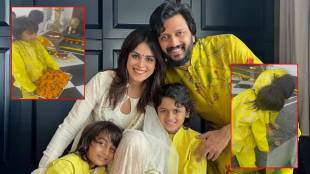genelia and riteish deshmukh children celebrated diwali in latur