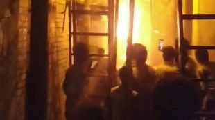 fire broke out in a slum in Bhayander