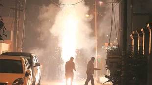 bursting of firecrackers in diwali in pimpri chinchwad