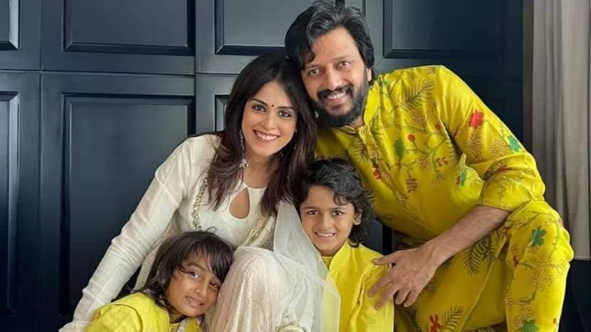 genelia and riteish deshmukh children celebrated diwali in latur