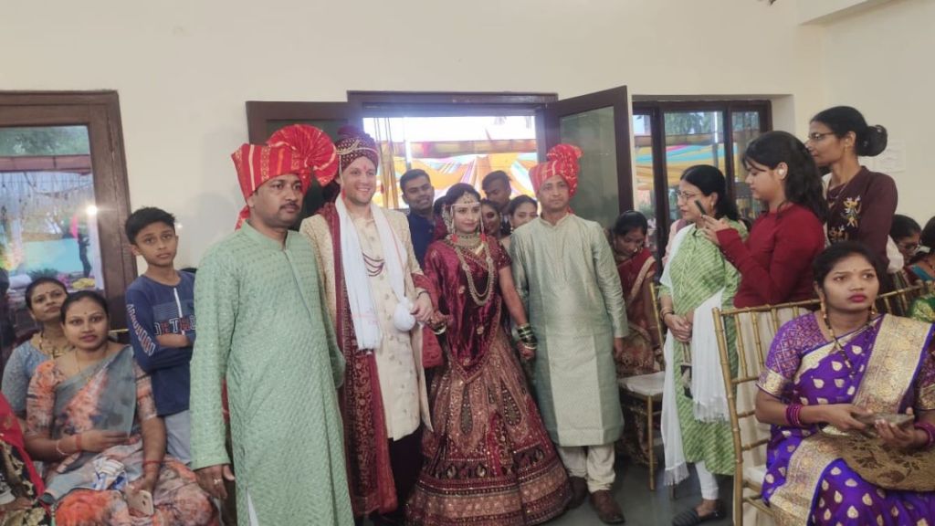 groom is from Germany and bride is from Gondia wedding is attractions for city