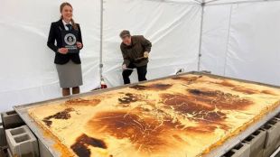 Guinness world record of biggest grilled cheese sandwich