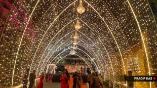 Mumbai: Diwali lights decorations at Shivaji park. (Express photo by Pradip Das)