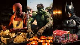 AI Photos: Spider Man makes sweets, Hulk made Diya, Marvel superheroes seem busy in preparation of Diwali