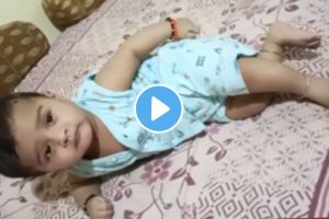 A six month old baby said how does shree Swami Samarth sit The video goes viral on instagram social media