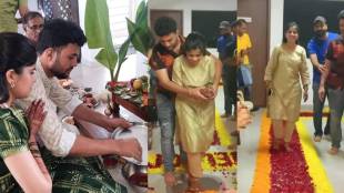 amruta deshmukh and prasad jawade performed wedding rituals after marriage