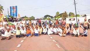 sugarcane farmers sit on dharna on highways
