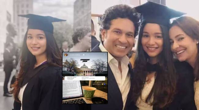 sara tendulkar completed her masters degree at london university