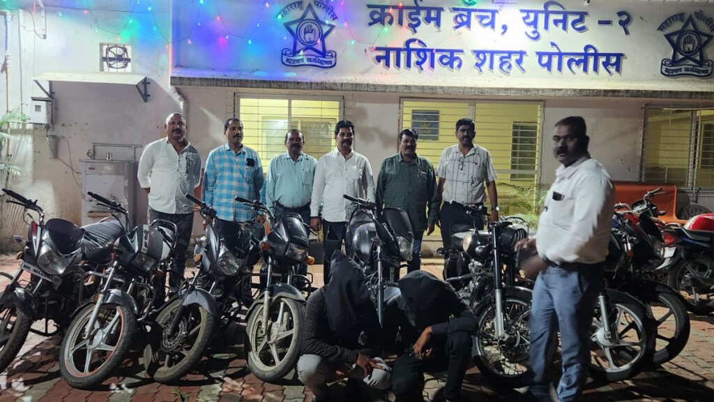 Police seized eight motorcycles two suspected thieves