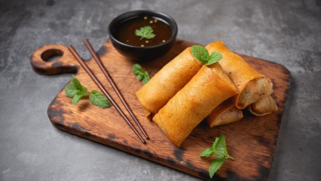 use papad to make spring rolls