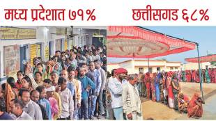 assembly elections 2023 mp records 71 16 per cent voting chhattisgarh 68 15 percent