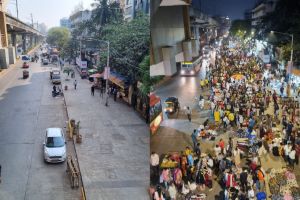 Encroachment of hawkers on Andheri-Kurla route