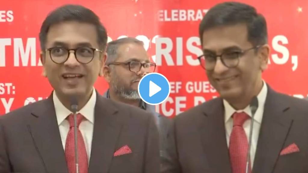 cji dy chandrachud joins christmas celecrations at sc sings jingle bells other carols to enjoy